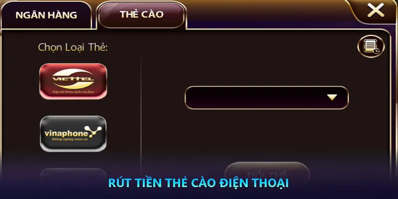 Rút tiền Nhatvip về thẻ cào điện thoại